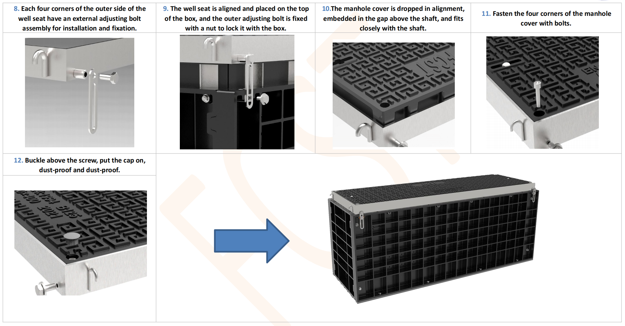 How to Assemble SMC Telecom Manhole Chamber (2) Como montar a câmara de inspeção da SMC Telecom (2)
