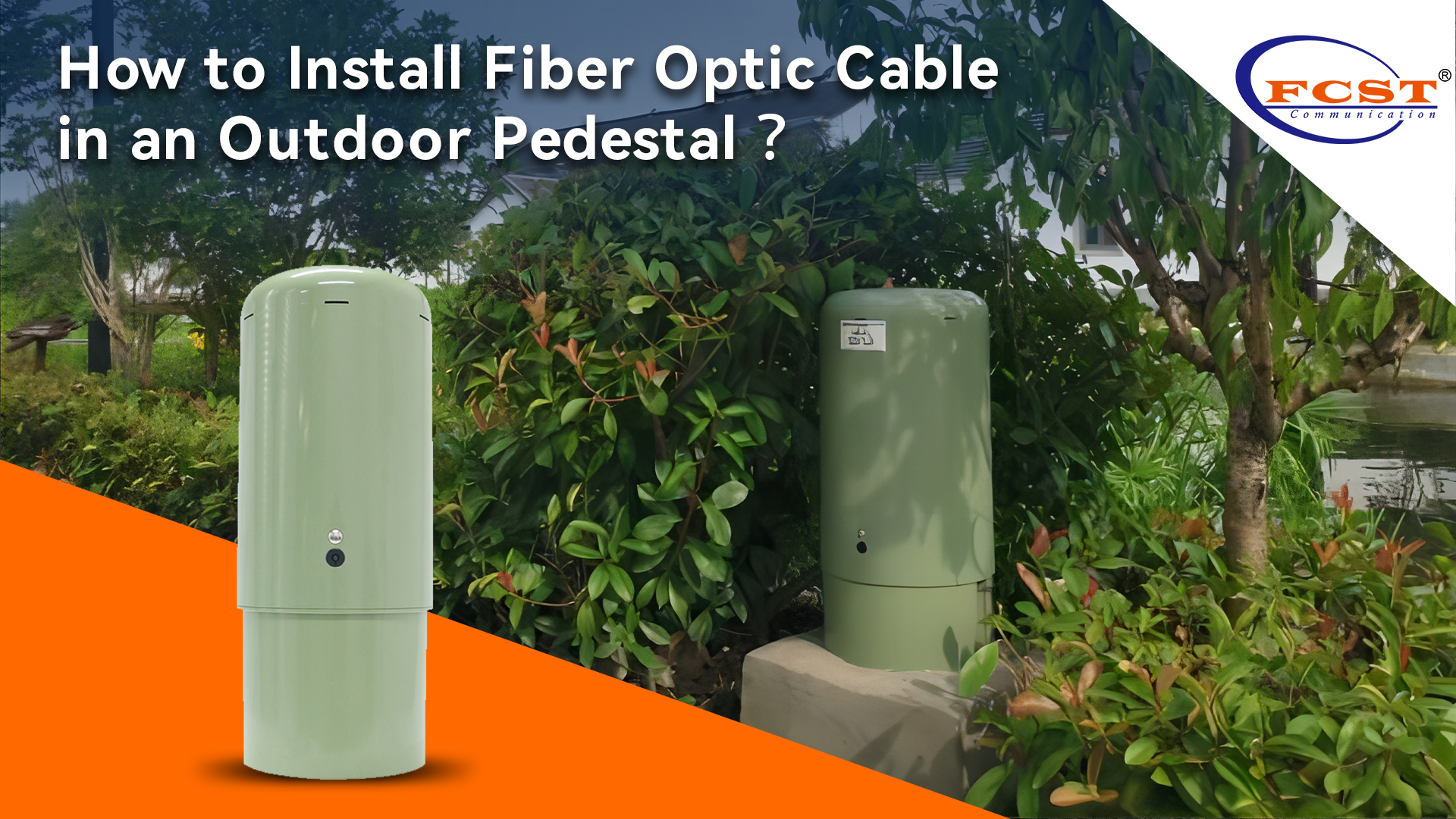 Como instalar o cabo de fibra óptica em um pedestal externo