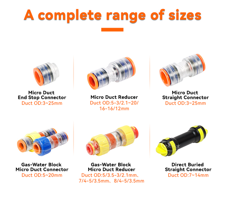 alt Conector de redu&ccedil;&atilde;o de microduto de v&aacute;rios tamanhos 09