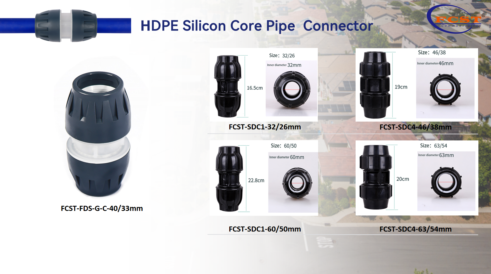 alt Conector de tubo com n&uacute;cleo de silicone HDPE(3)