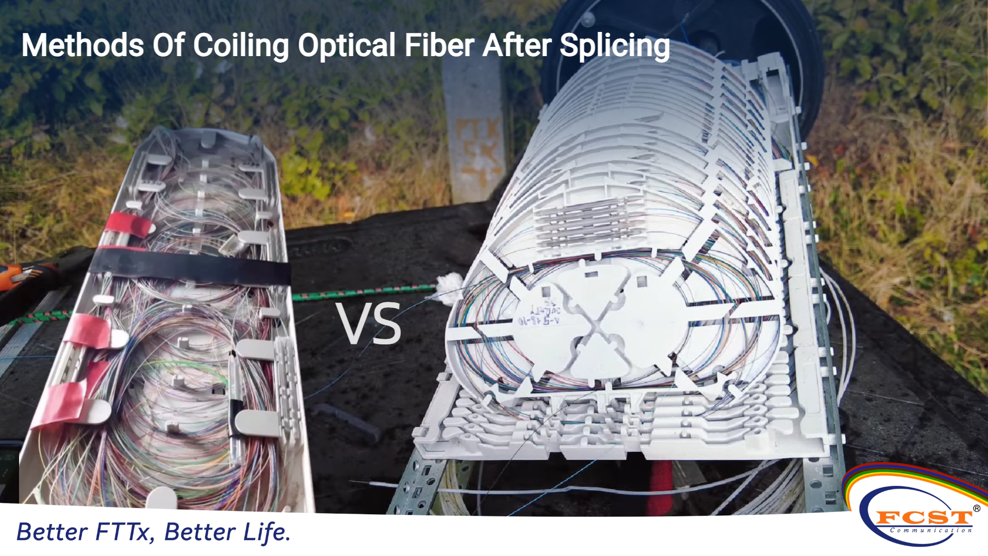 Métodos de enrolamento de fibra óptica após emenda