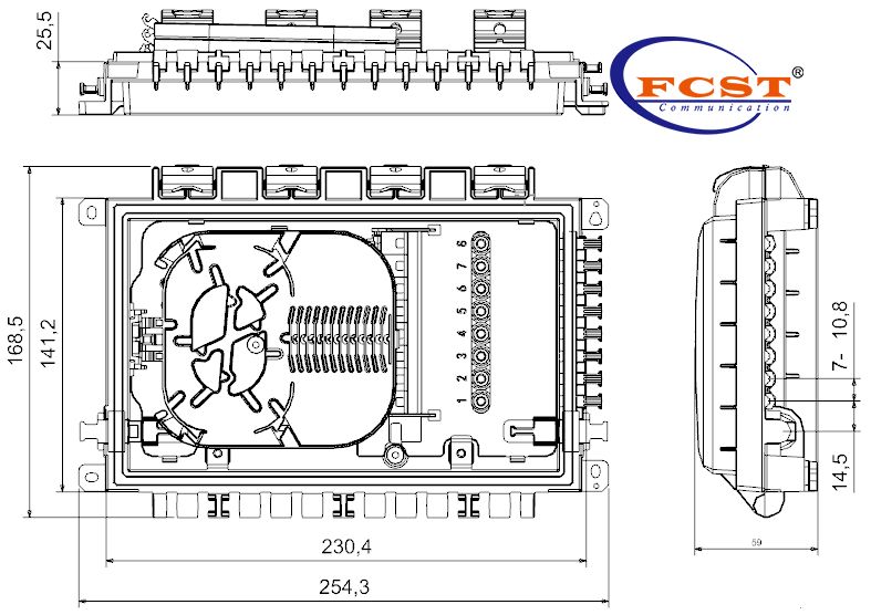 Fechamento do terminal de acesso de fibra FCST01184