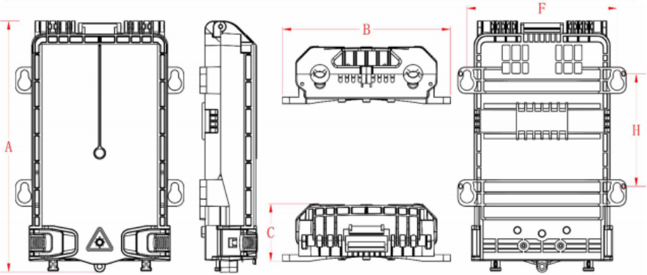 Caixa de terminal de acesso a fibra
