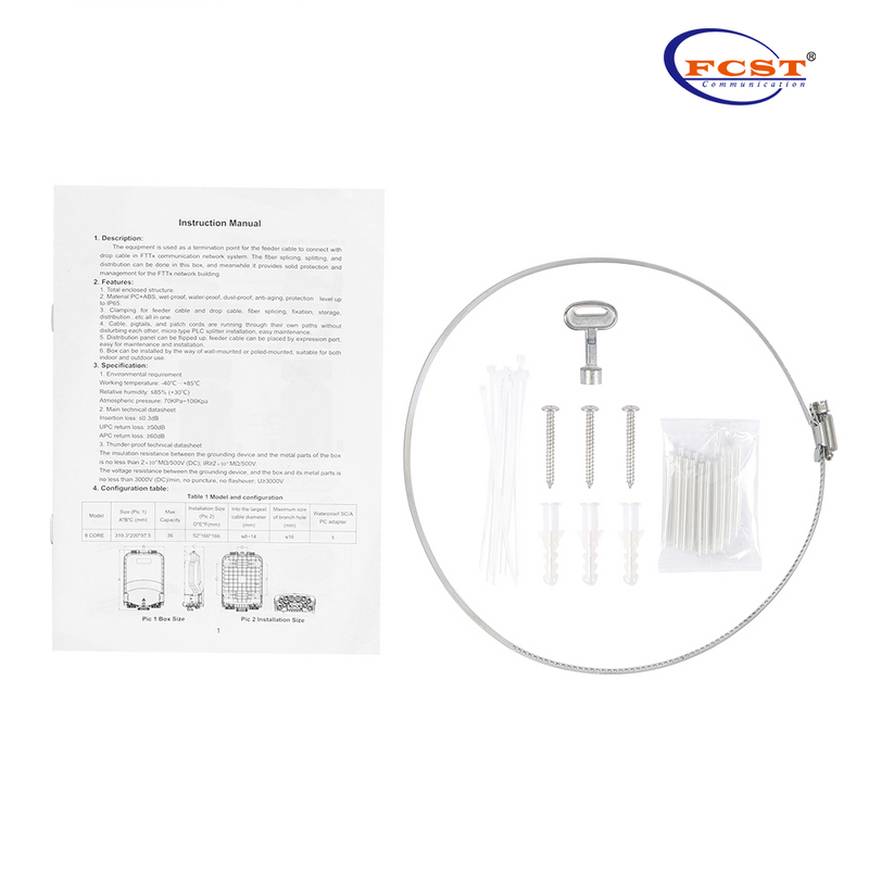 Caixa terminal de acesso de fibra de conector rápido FCST02297