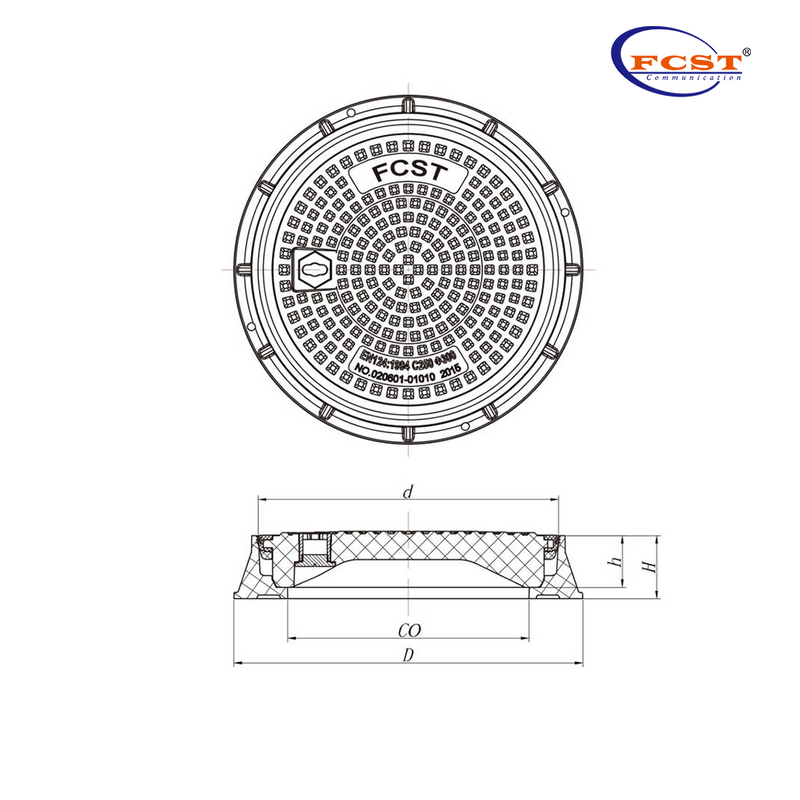 FCST-D400-SMC03 SMC ROUND COMPOSTO CAPA E FORÇO DE MENOR