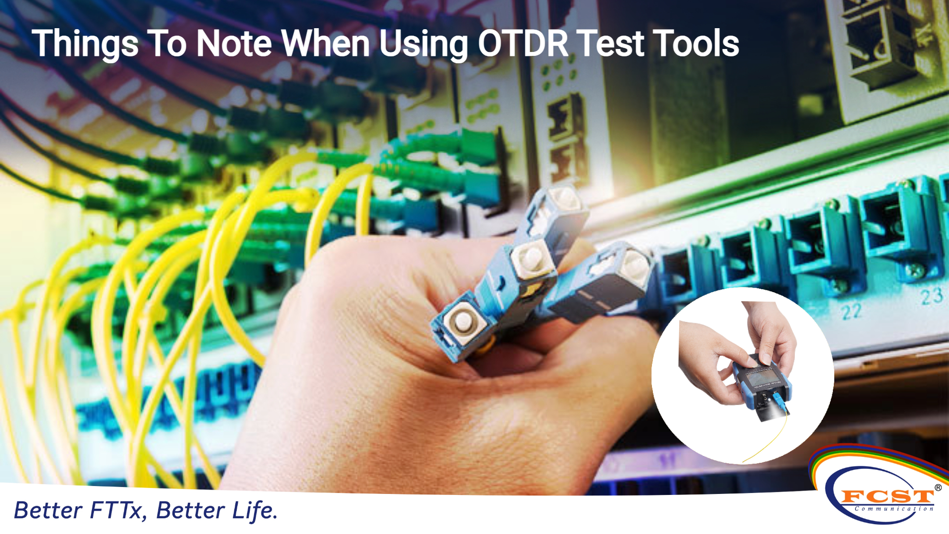 Coisas a serem observadas ao usar ferramentas de teste OTDR