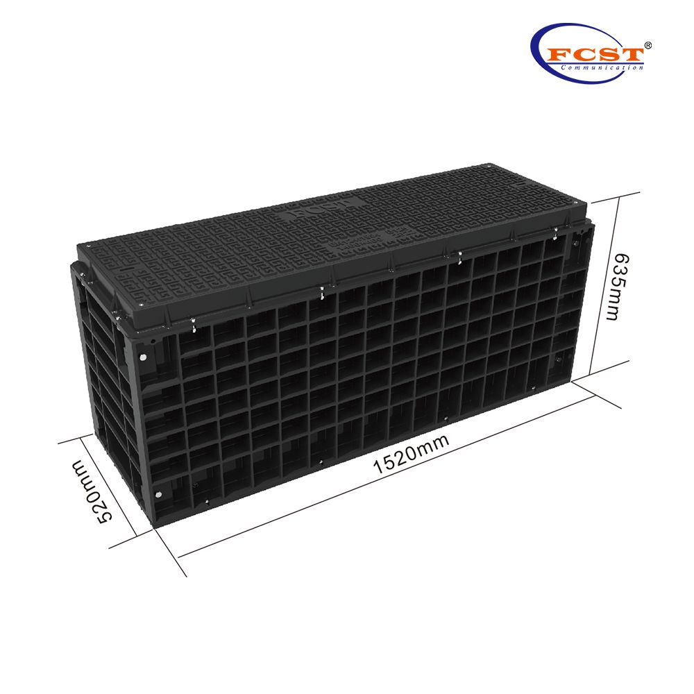 Material compósito FRP Telecom Modular Composite Access Chambers para instalação rápida