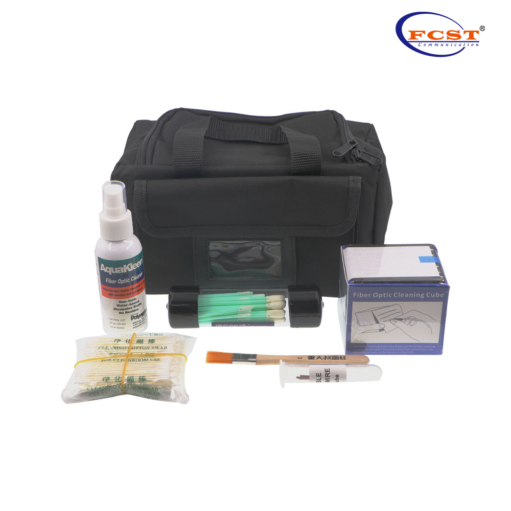 FCST210116 Kit de limpeza de fusão óptica Kit de limpeza Splicer V-Groove