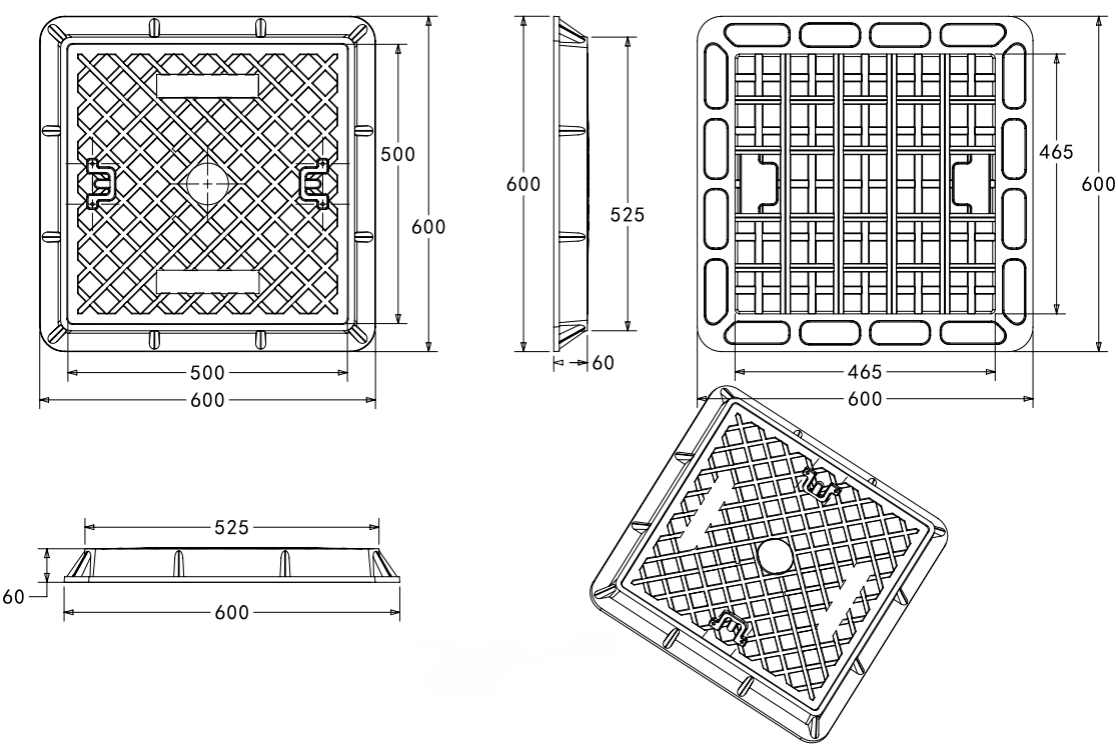 A15 Tampa e quadro de bueiro