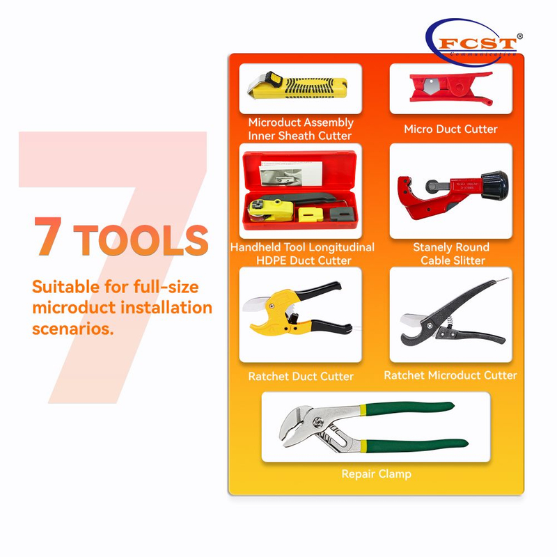 Kit de ferramentas para cortador de microdutos FCST23 HDPE e LSZH