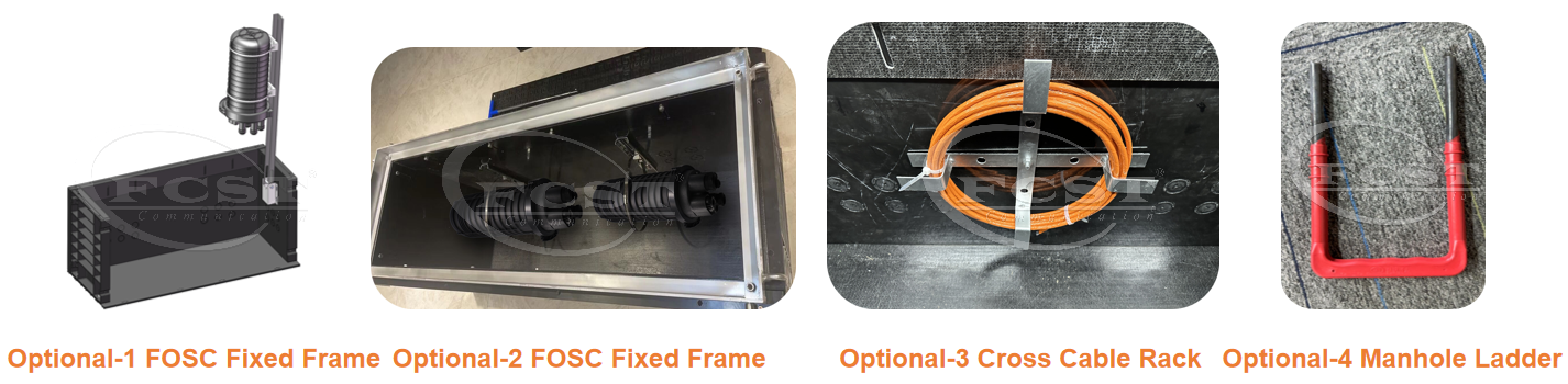 acess&oacute;rios opcionais da c&acirc;mara de visita das telecomunica&ccedil;&otilde;es do alt