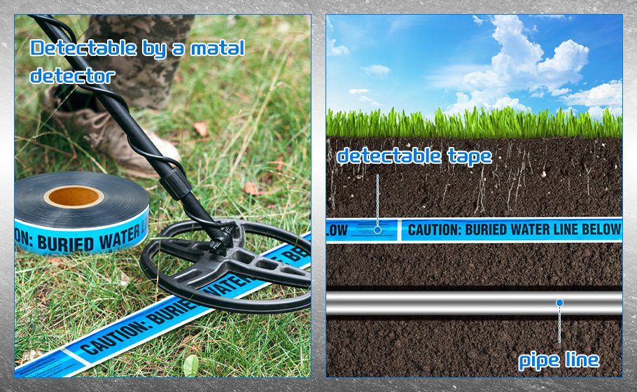 Fita de advert&ecirc;ncia detect&aacute;vel&nbsp; para maior clareza