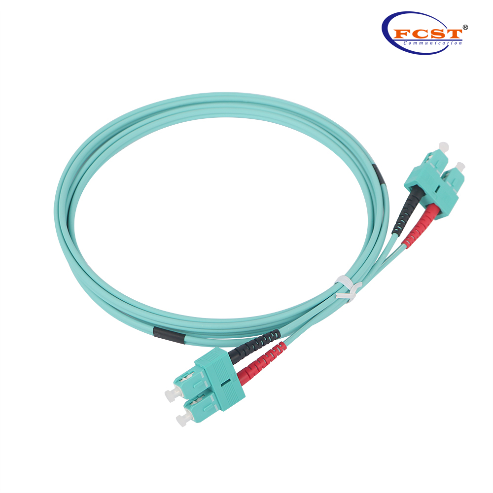 SCUPC-SCUPC DUPLEX OM3 mm 2M PVC 2,0mm Cabo de adesivo de fibra óptica