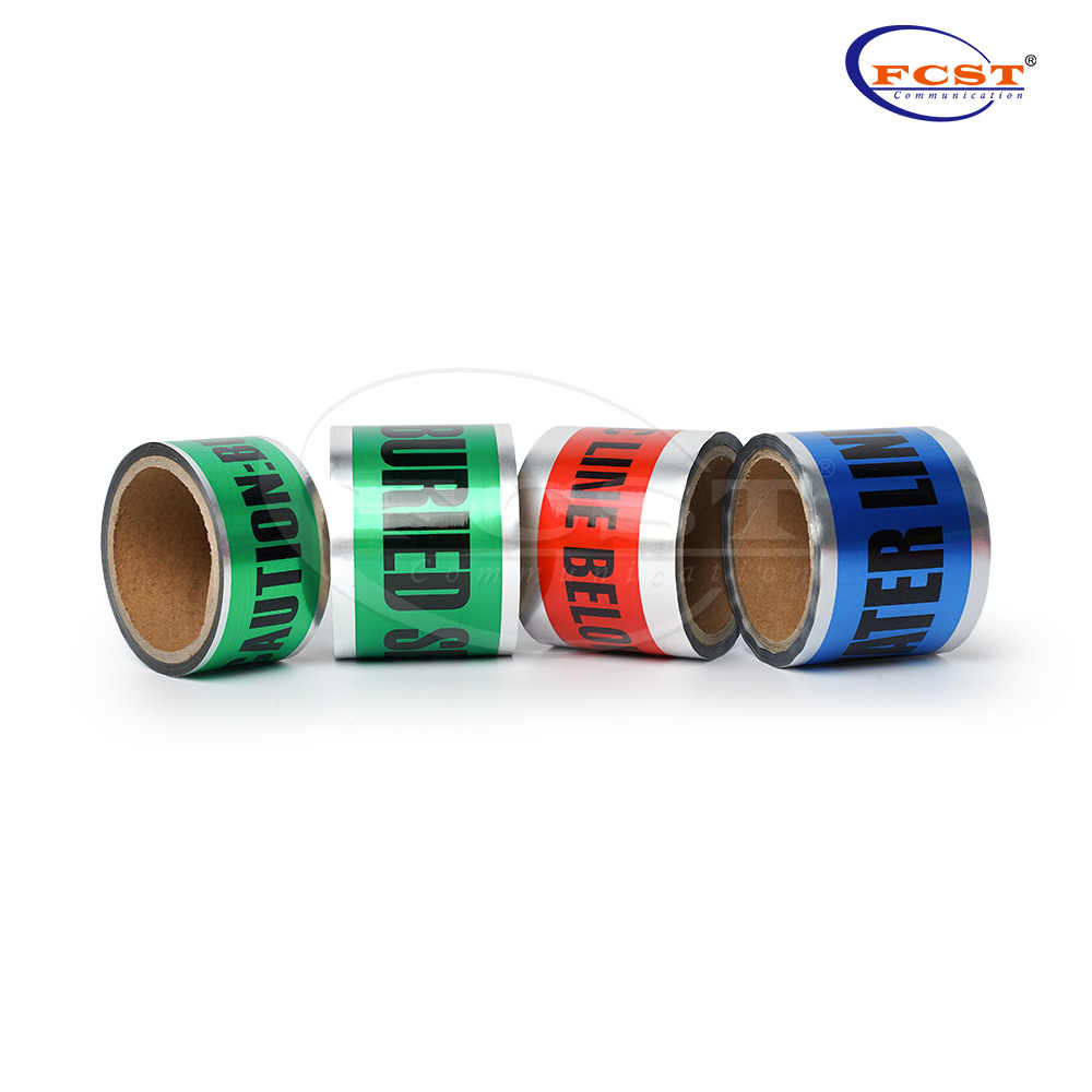 Fita de advertência detectável FCST-DWT para utilitários enterrados