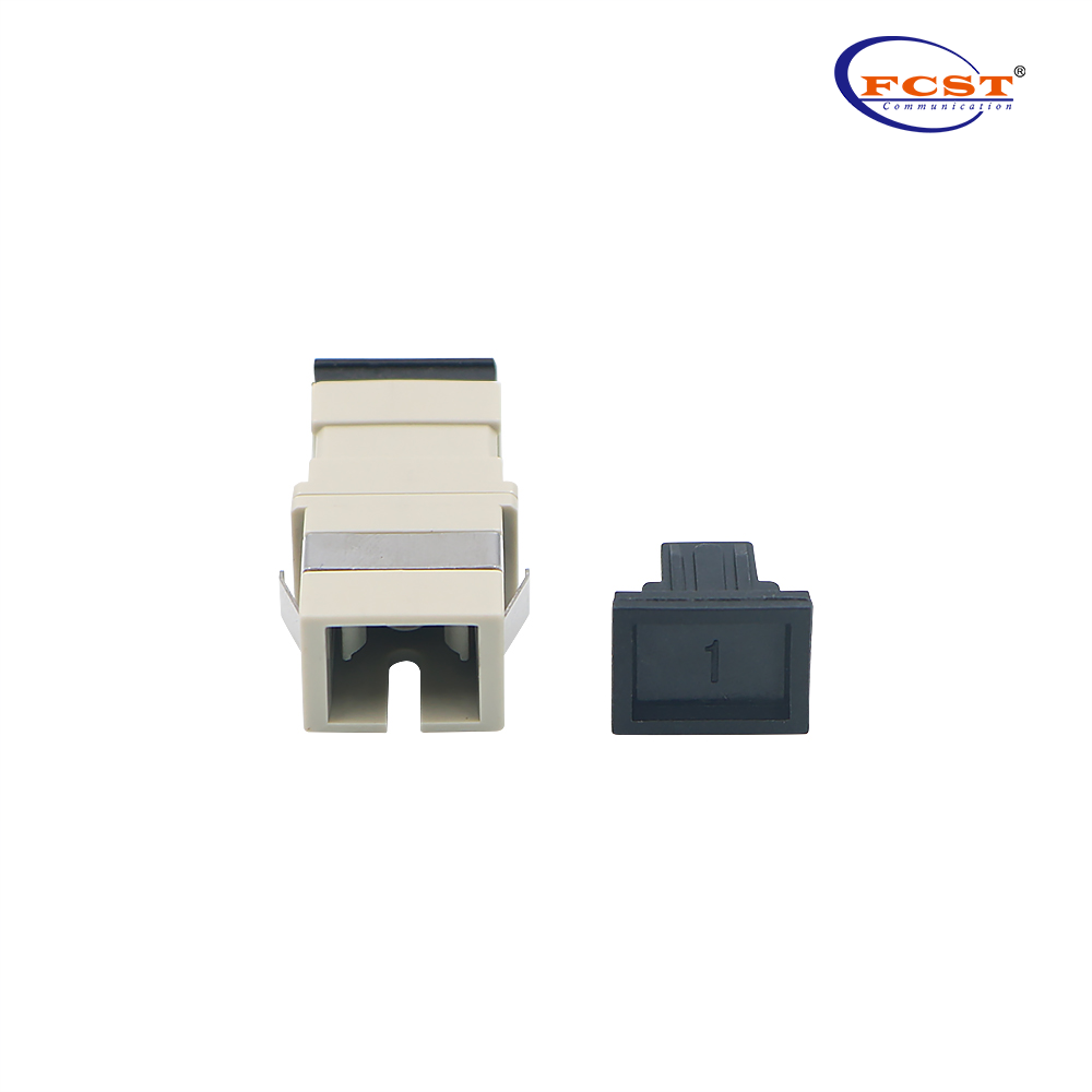 SC para SC sem orelha Simplex OM1OM2 Adaptador de fibra óptica Couplador com flange