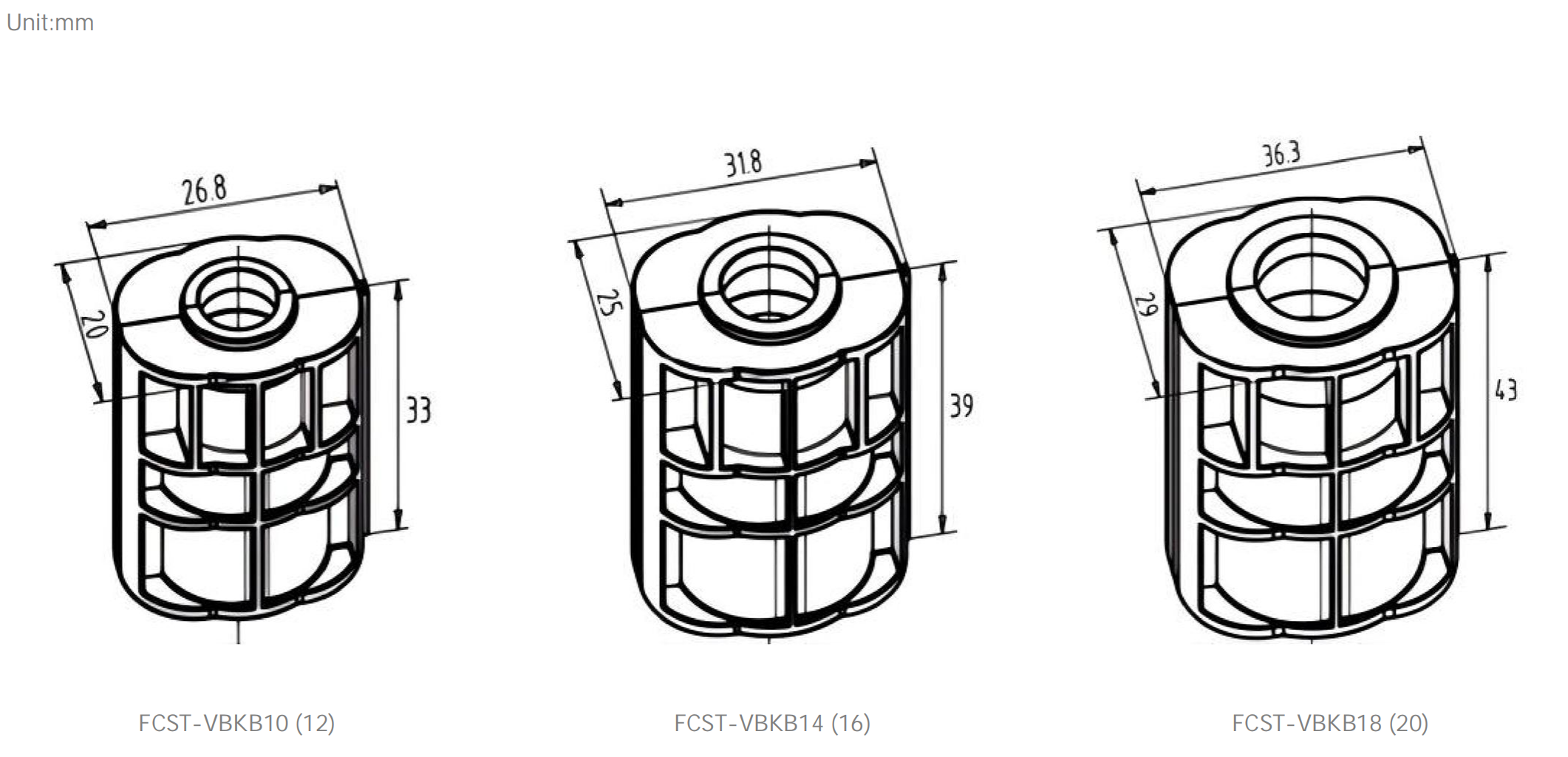 Veda&ccedil;&atilde;o de duto de conectores divis&iacute;veis de 10 mm