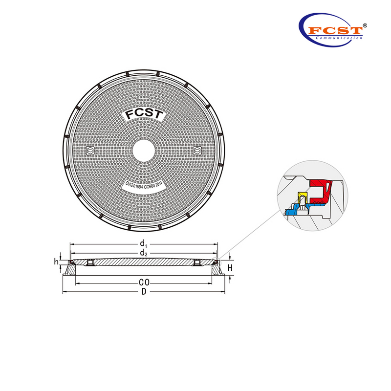 FCST-D400-SMC02 SMC ROUND COMPOSTO CABELO E COMPOSTO E FORÇA Dedicada ao posto de gasolina