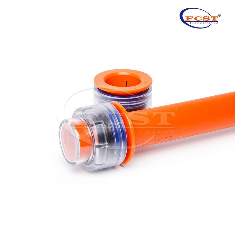 Parada final do microduto de 27 mm