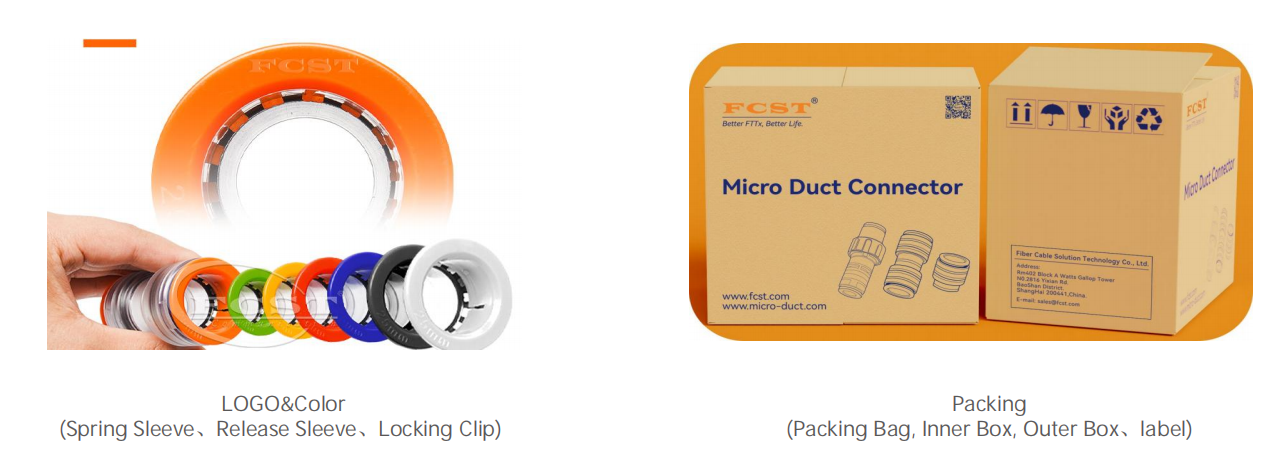 Conector de micro duto transparente