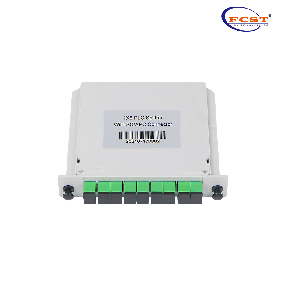 1-8 LGX Tipo de caixa PLC Splitter com conector SCAPC