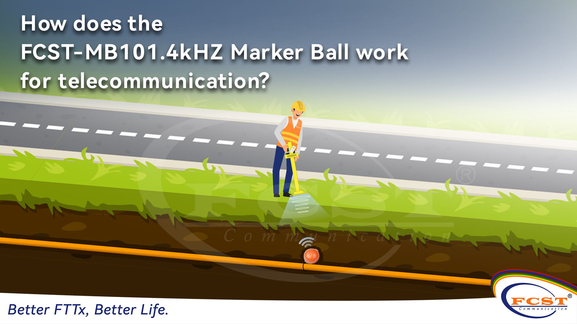Como funciona a bola marcadora FCST-MB101.4kHZ para telecomunicações