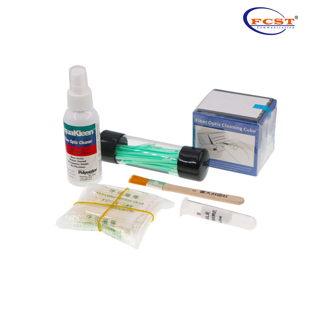 FCST210116 Kit de limpeza de fusão óptica Kit de limpeza Splicer V-Groove