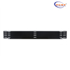 O organizador FCST-Horizontal 19 "e será instalado em 23 " "por adaptadores de dispositivo. eles. Ele tem uma fixação de velcro nas extremidades para os cabos. A barbatana frontal tem fins de identificação que o organizador possui orifícios frontais para a passagem de saltadores para a parte traseira do distribuidor. Inclui todos os fixadores necessários. "