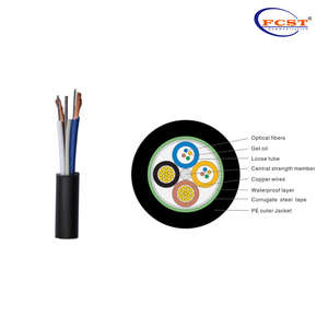 FCST OPLC Hybrid Optical Fiber Cabine com fios de energia 1-24 núcleos