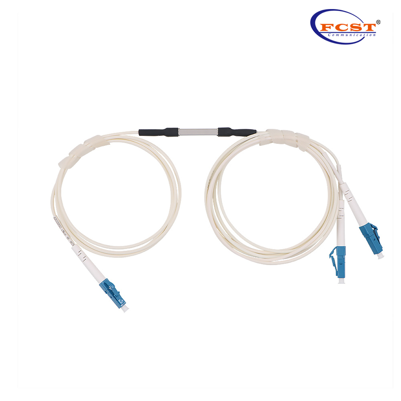 1*2 Tipo de tubo de aço plc splitter com conectores LC