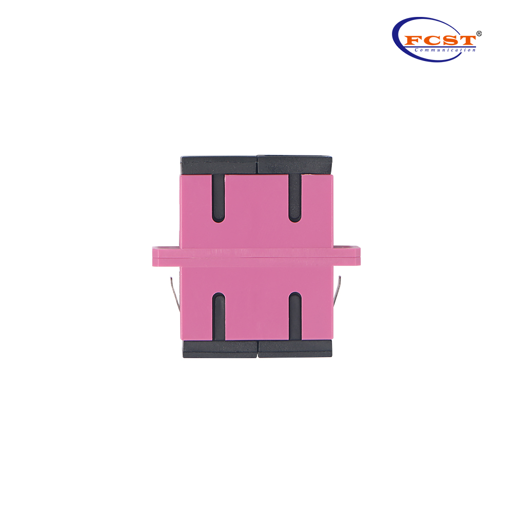 SCUPC para SCUAPC DUPLEX OM4 Adaptador de fibra óptica plástica