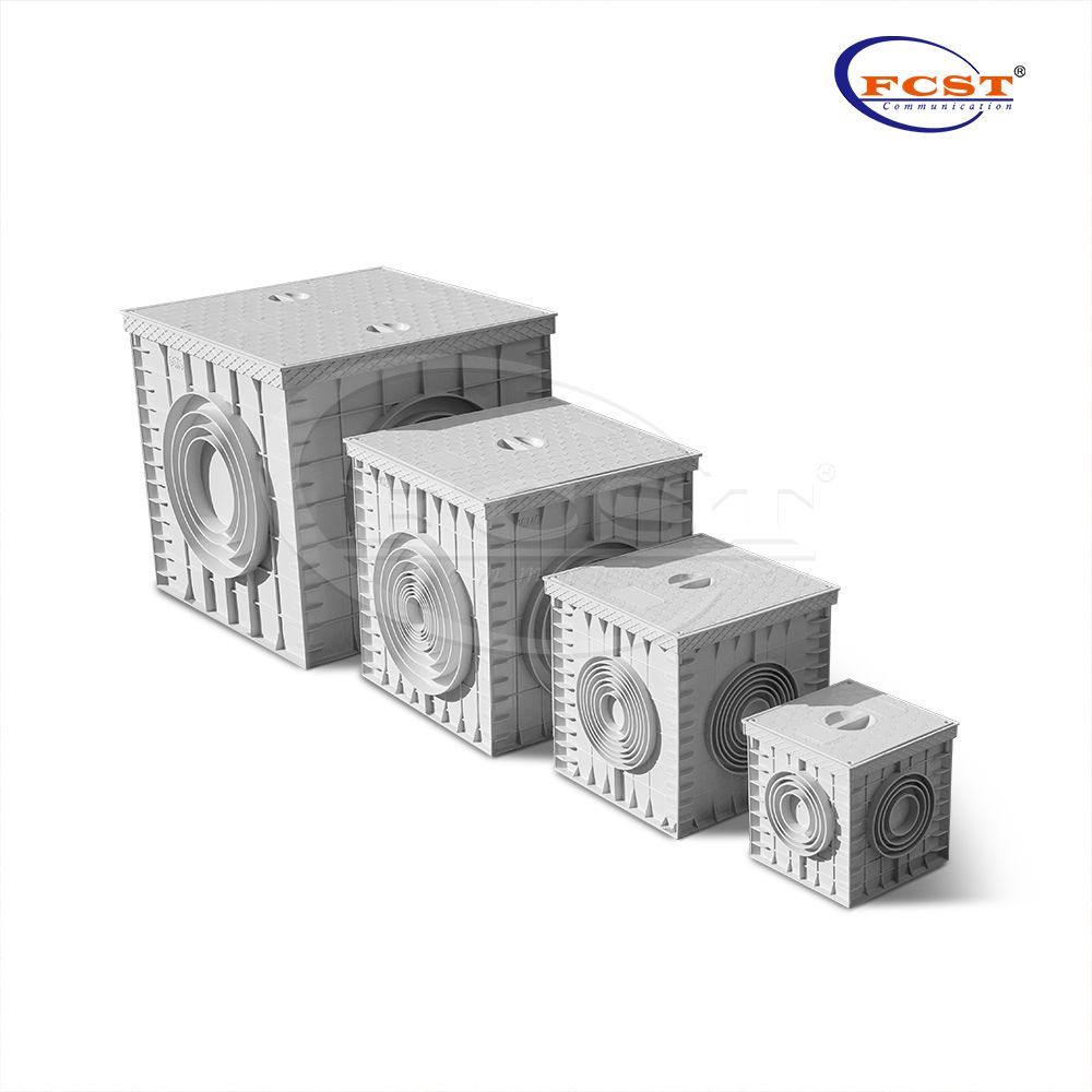 FCST-TH-SMC11-300 254*254*300mm Dreno de esgoto plástico subterrâneo de 3 vias para canalização