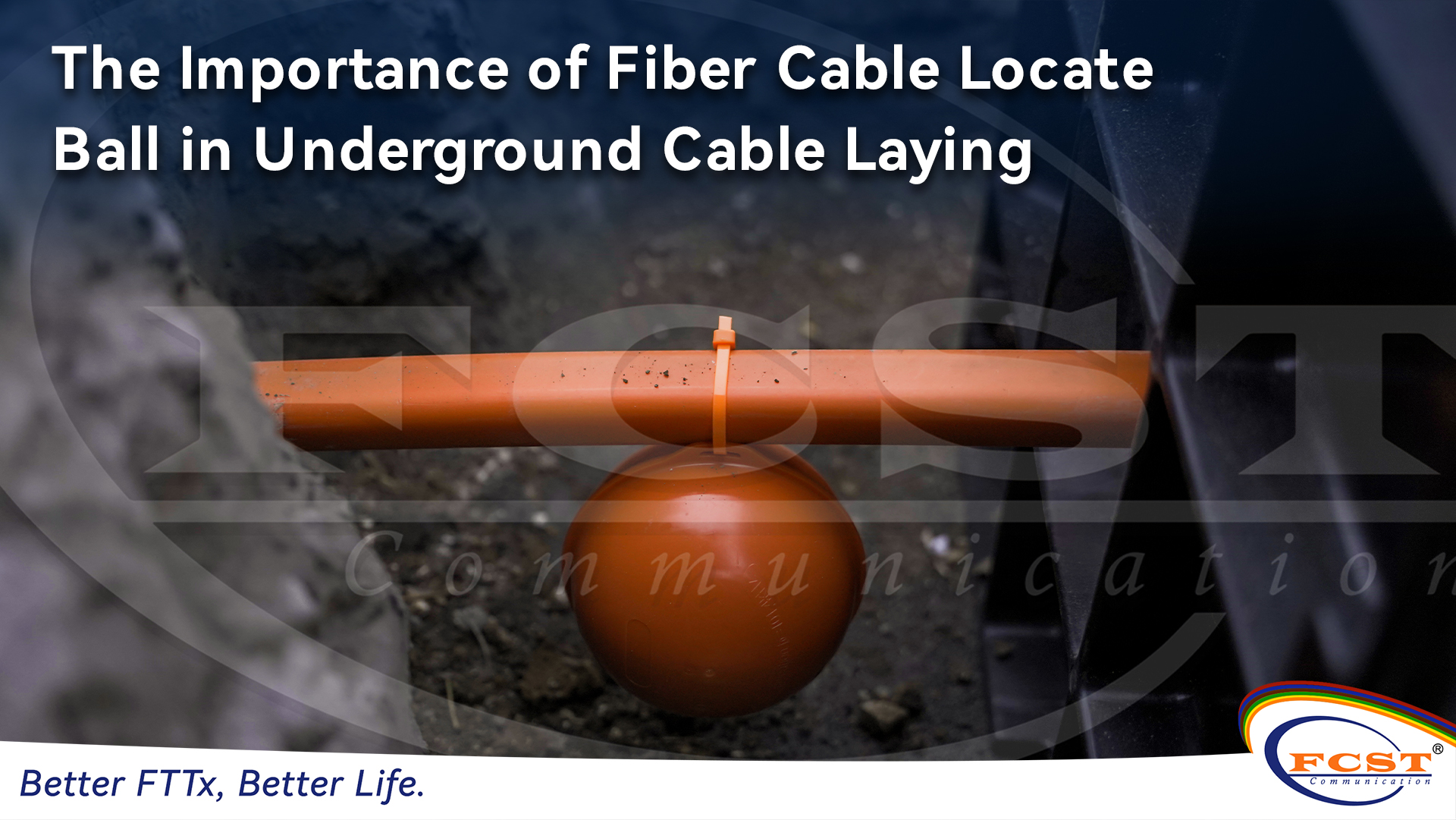 A importância do cabo de fibra localiza a bola na colocação de cabos subterrâneos