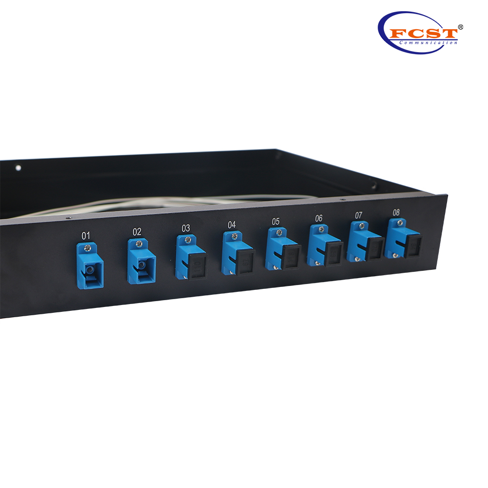 1-8 tipo de plc splitter do tipo montado em rack com conector SC/UPC