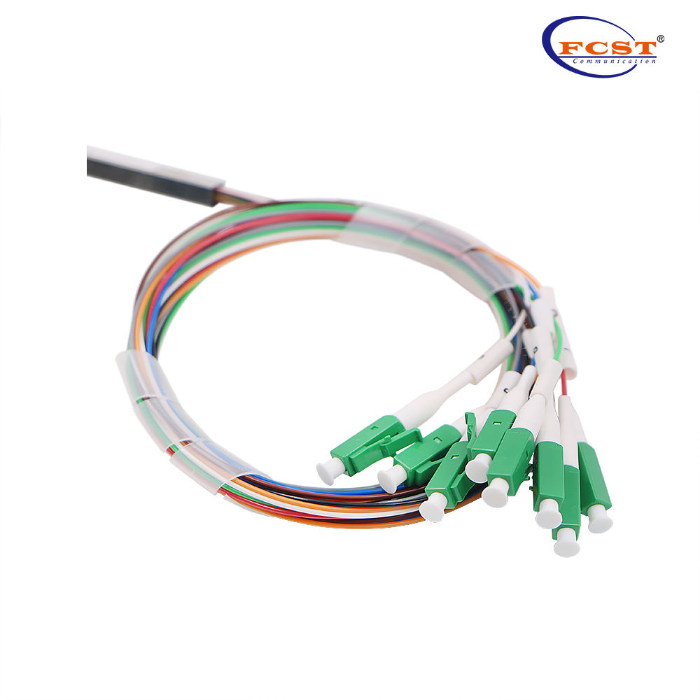 1*8 tipo de tubo de aço plc splitter com conector LC-APC