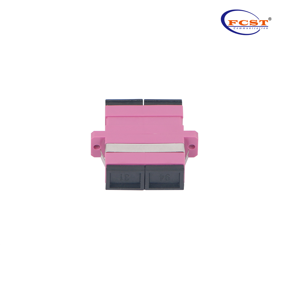SCUPC para SCUAPC DUPLEX OM4 Adaptador de fibra óptica plástica