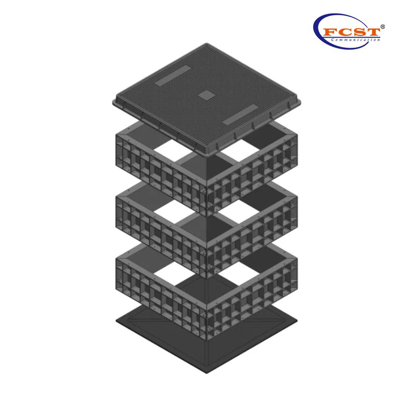 Câmaras compostas modulares do acesso para a instalação subterrânea das telecomunicações