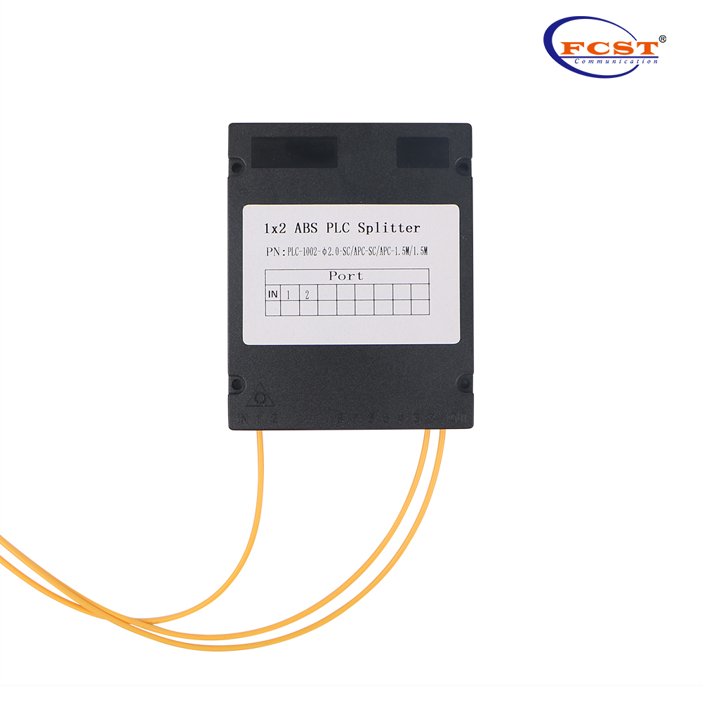 1*2 ABS Tipo de caixa PLC Splitter com conector SCAPC