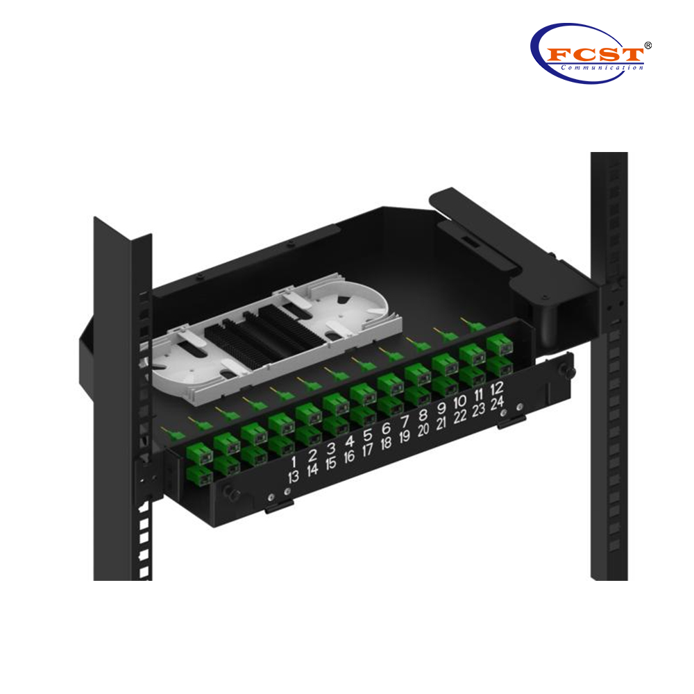 FCST03406 Estrutura de distribuição óptica (ODF) 1U Rotário 24/48ports Patch Painel