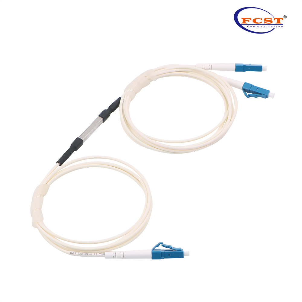 1*2 Tipo de tubo de aço plc splitter com conectores LC