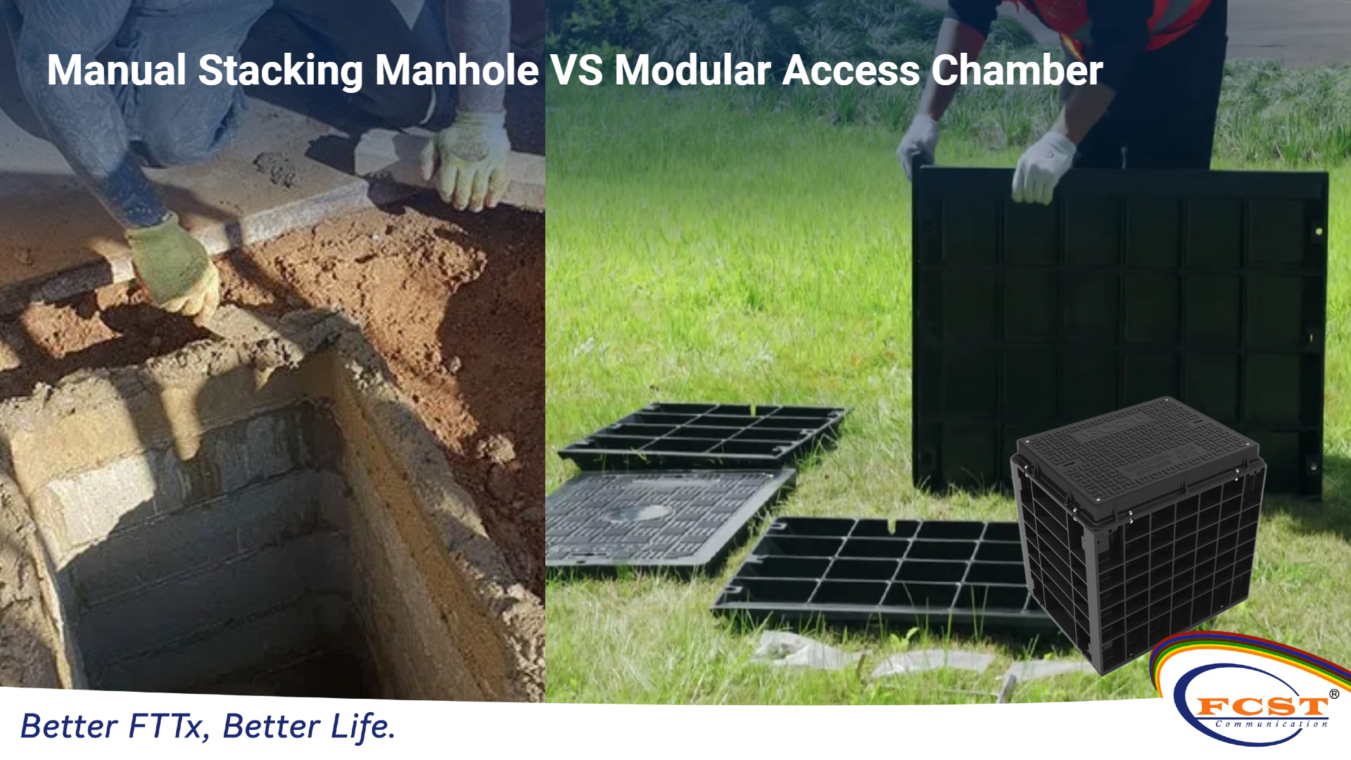 Câmara de visita de empilhamento manual VS Câmaras de acesso modulares