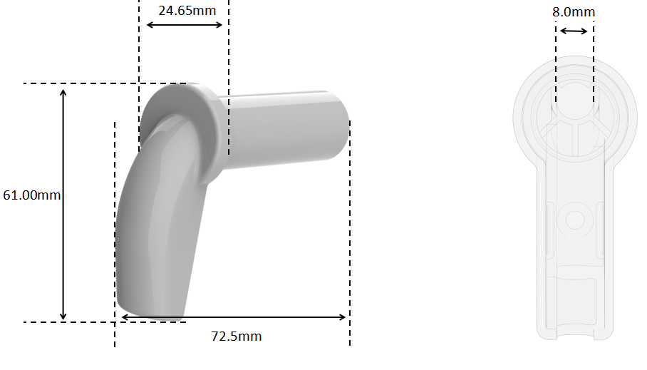 FTTH Tampa de entrada 90 &deg;