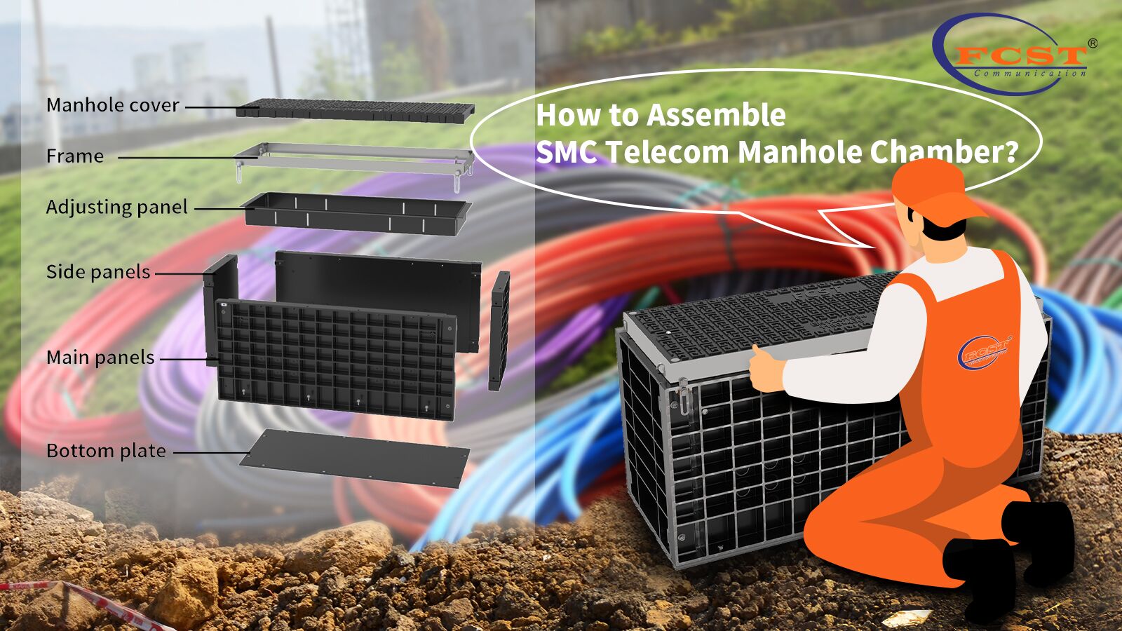 Como montar a câmara de inspeção da SMC Telecom？
