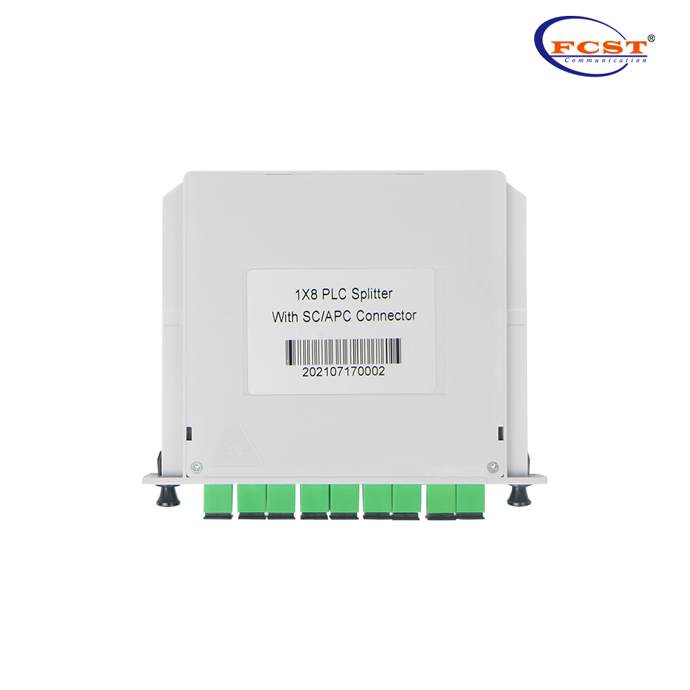 1-8 LGX Tipo de caixa PLC Splitter com conector SCAPC