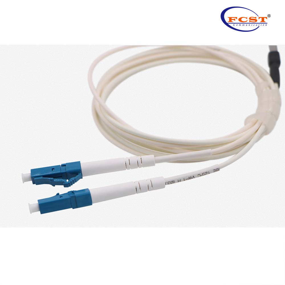 1*2 Tipo de tubo de aço plc splitter com conectores LC