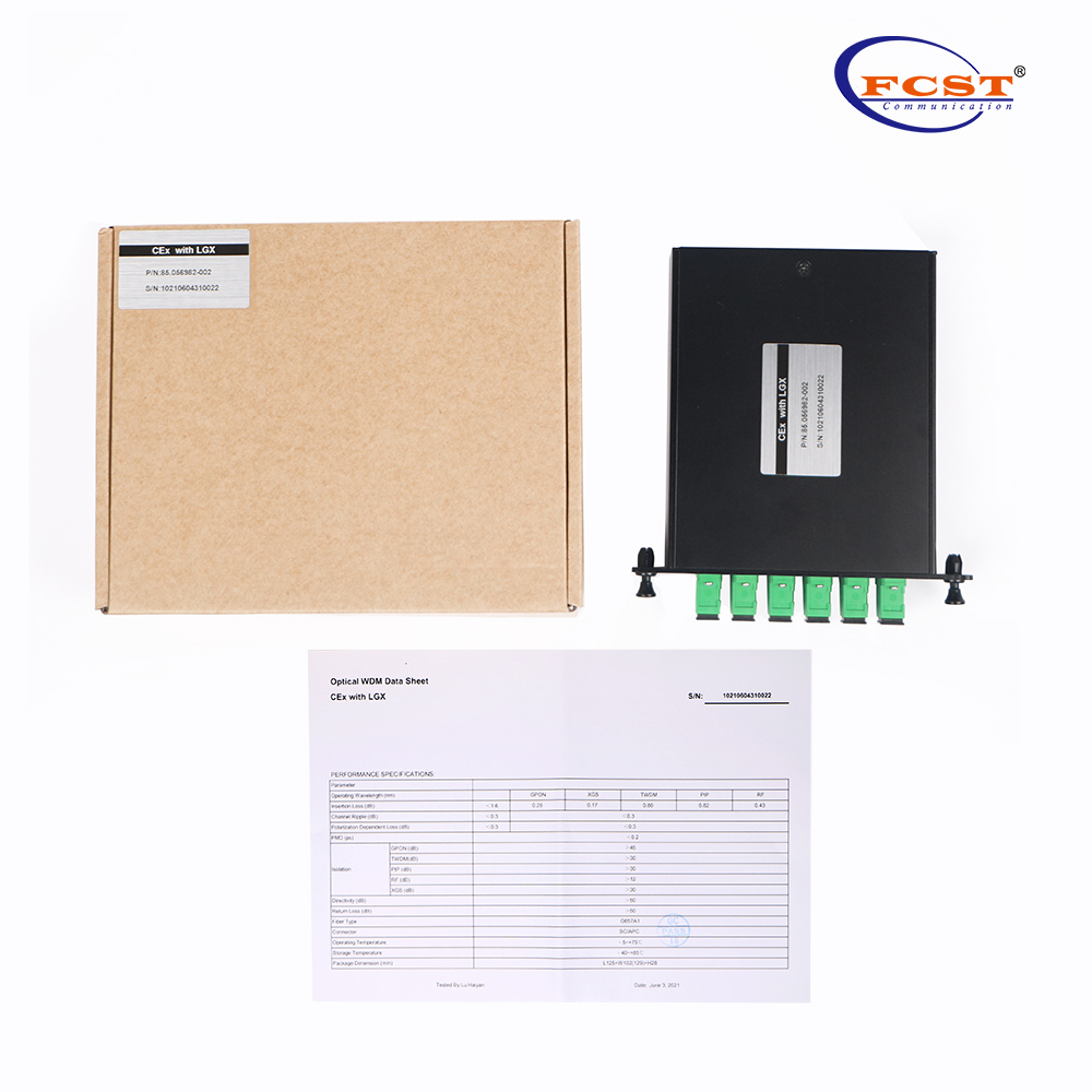 FCST-módulo WDM fundido Splitter 8 CH Cex WDM