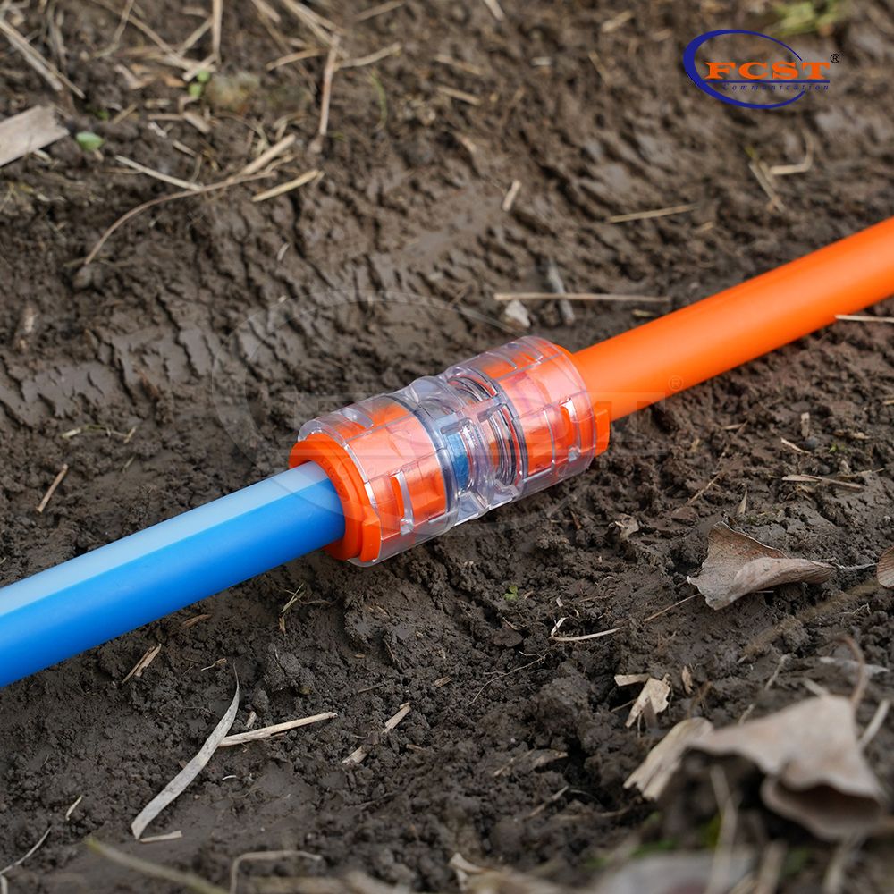 Uso reto do conector do microduct do DB FCST-15JDB-SC IP68 para o sistema soprado de ar da fibra ótica