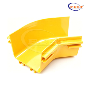 FCST-CR120-ELB45 Cotovelo horizontal de 45° 120 mm para pista de fibra