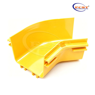 FCST-CR120-ELB45 Cotovelo horizontal de 45° 120 mm para pista de fibra