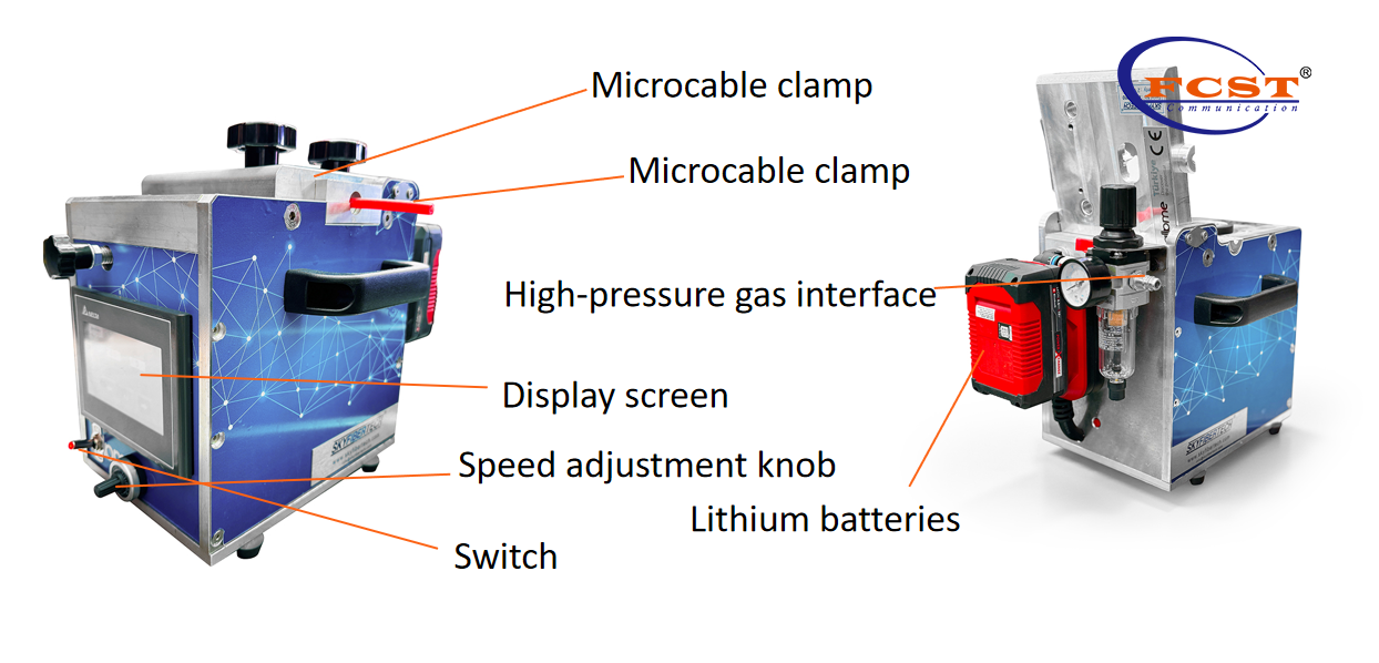 Máquina sopradora de fibra estendida MikroJet03