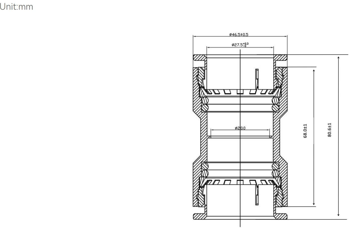 conector de duto de telecomunica&ccedil;&otilde;es